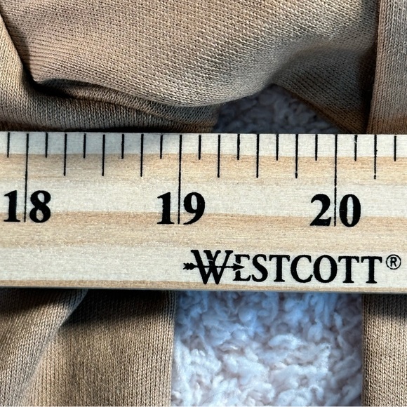 Women's Tan Long Sleeve Polo Shirt - Picture 11 of 12